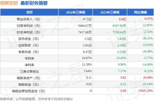 恒輝安防2025年三季報簡析 增收不增利，應收賬款高企，安全評價業務引關注